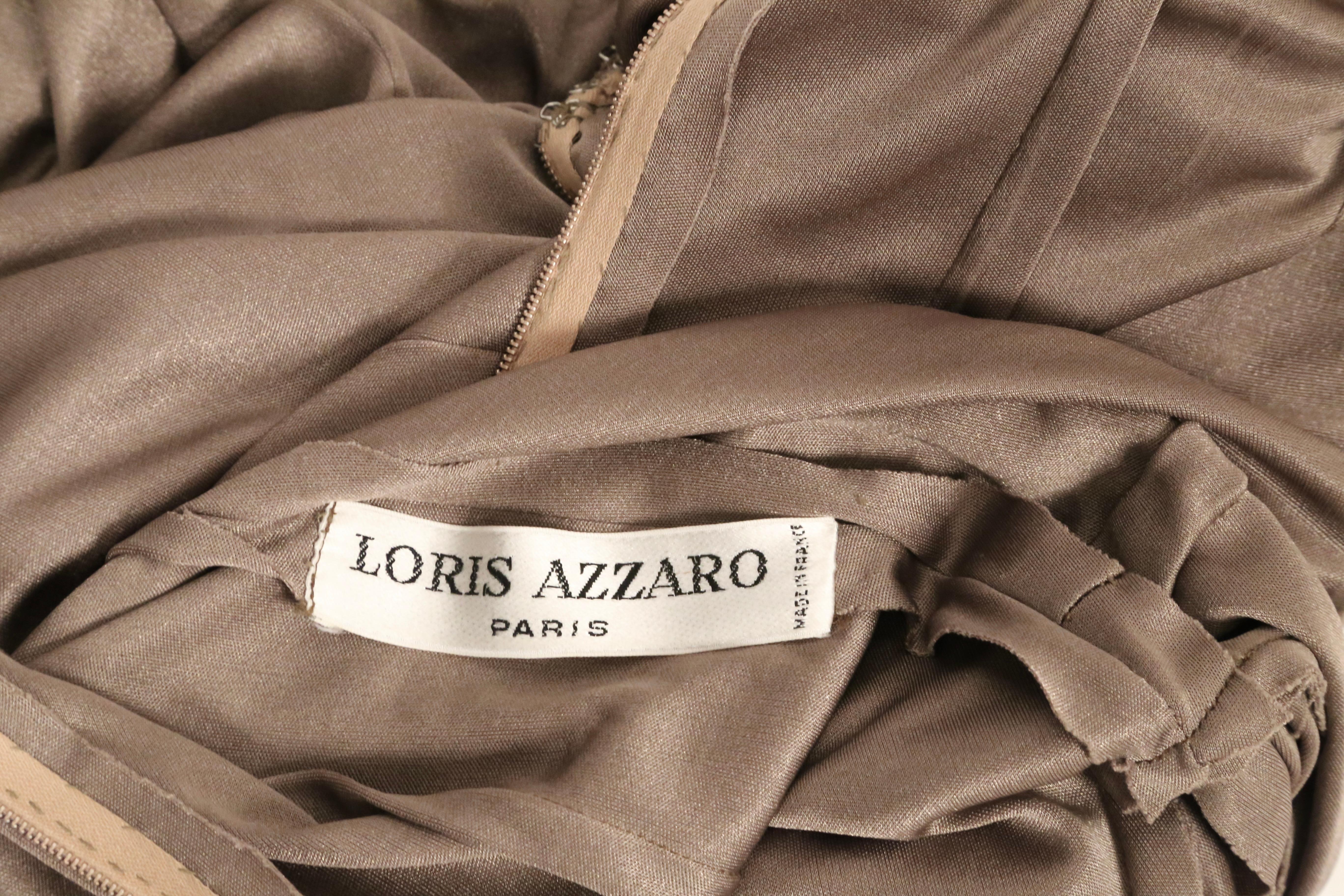 1971 LORIS AZZARO Kleid mit Perlenstickerei im Angebot 6