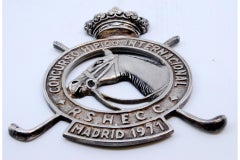 1971 Madrid Equestrian Competition medal with crown and horse head