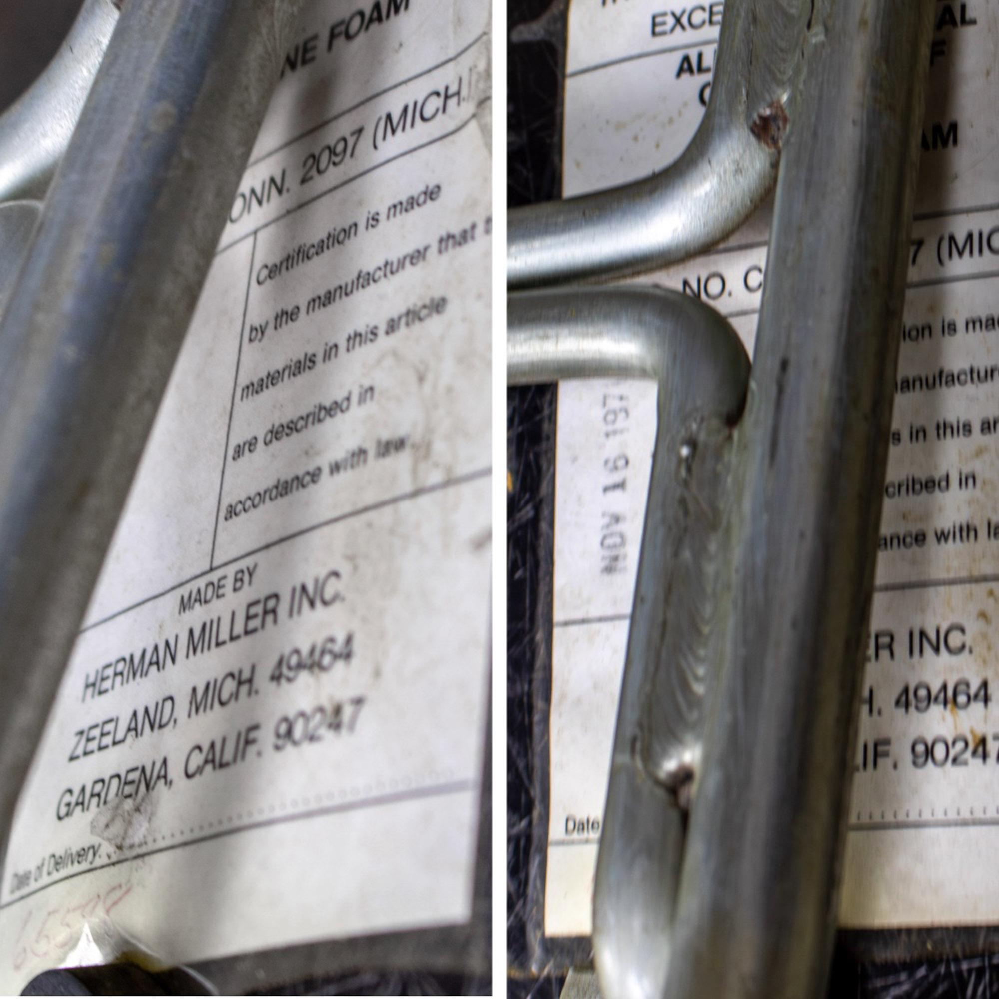 1971 MCM Eames Herman Miller Geformter Glasfaserschalen-Sessel Gepolstert Grün im Angebot 7