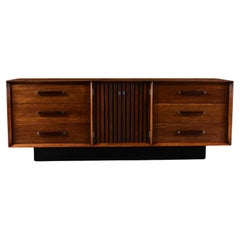 1971 MCM Lane Dresser Credenza Buffet Tower Suite Collection Walnut & Rosewood