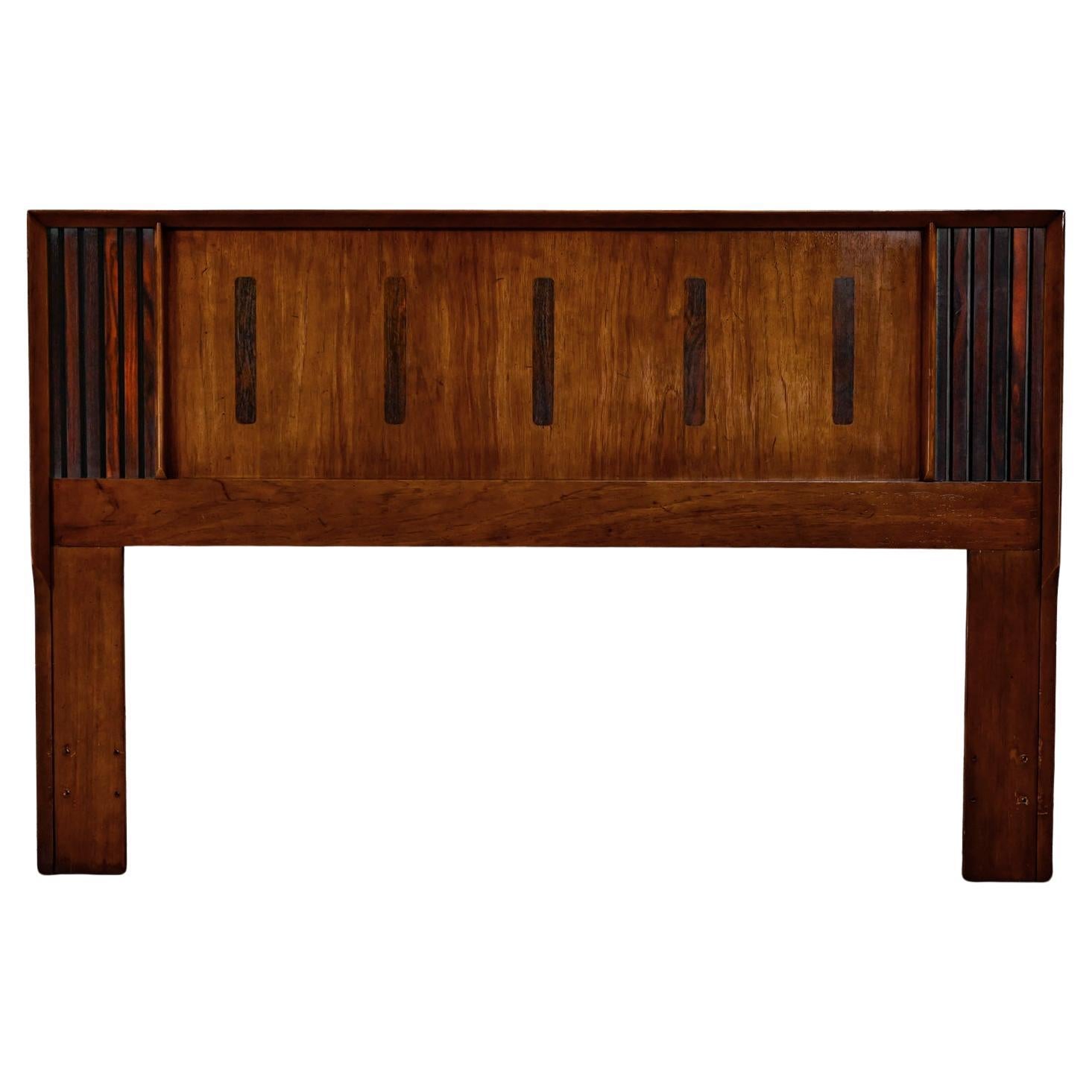 1971 MCM Lane's Headboard Tower Suite Collection Full/Queen Bed Palissandro e Noce in vendita