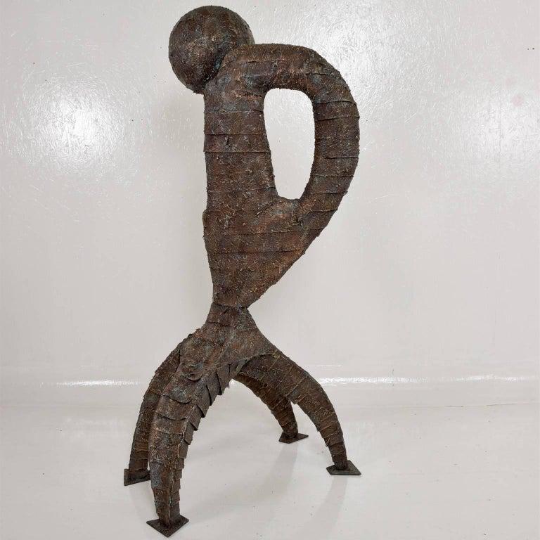 1971 Monumental Brutalist Abstract Art Sculpture Metal and Bronze  For Sale 3