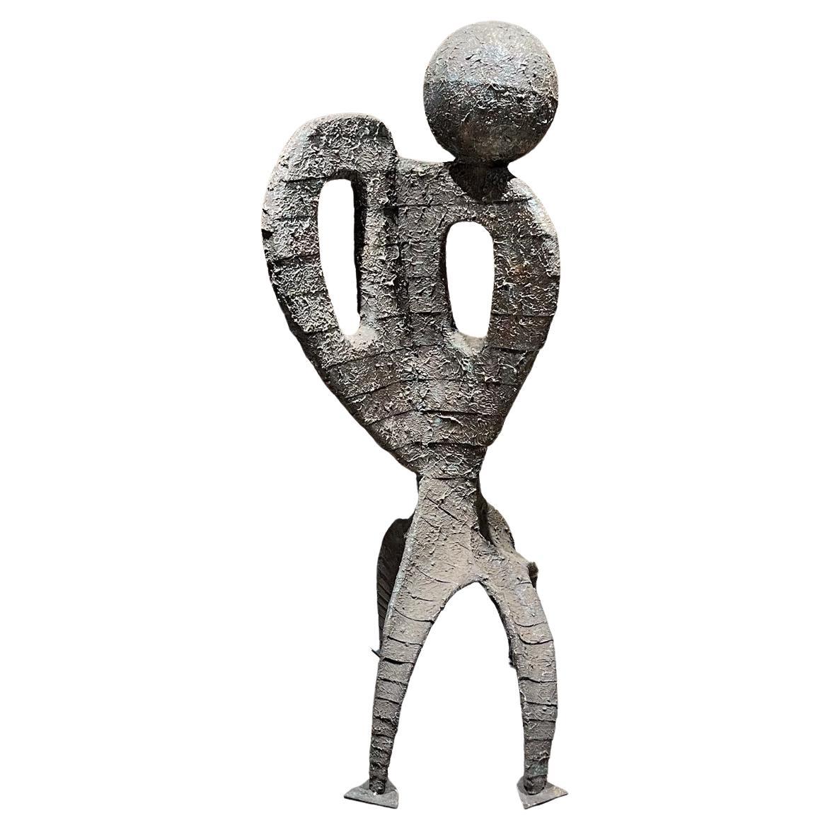 1971 Escultura Monumental Brutalista Abstracta de Metal