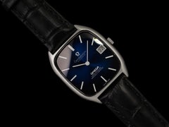1971 OMEGA Constellation Vintage Mens Blue Vignette Dial SS Steel Watch - Mint