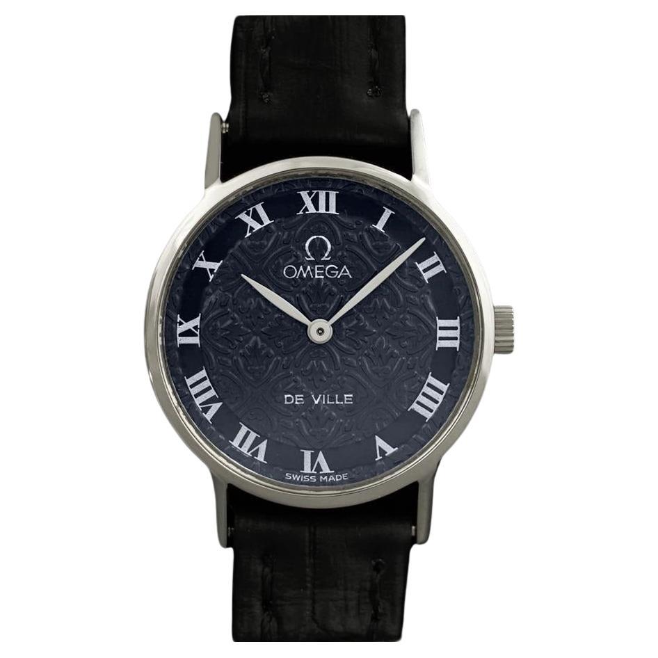 1971 Omega De Ville Vintage Reloj de vestir de señora de cuerda manual con esfera en relieve - SS