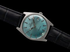 1971 Omega Geneve Vintage Mens Cal. 565 Automatic Watch with Tiffany Blue Dial