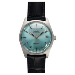 1971 Omega Geneve Vintage Mens Cal. 565 Automatic Watch with Tiffany Blue Dial