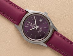 1971 Omega Seamaster Cosmic 2000 Vintage Retro Mens Dive Watch with Purple Dial