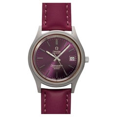 1971 Omega Seamaster Cosmic 2000 Vintage Retro Mens Dive Watch with Purple Dial