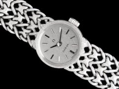 1971 OMEGA Vintage Ladies 18K White Gold Bracelet Watch - NOS with Papers & Boxe