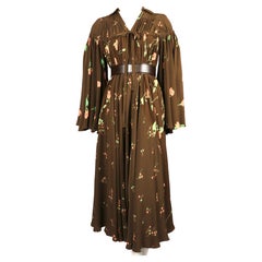 1971 OSSIE CLARK for QUORUM dress with 'Busy Lizzie' print by CELIA BIRTWELL