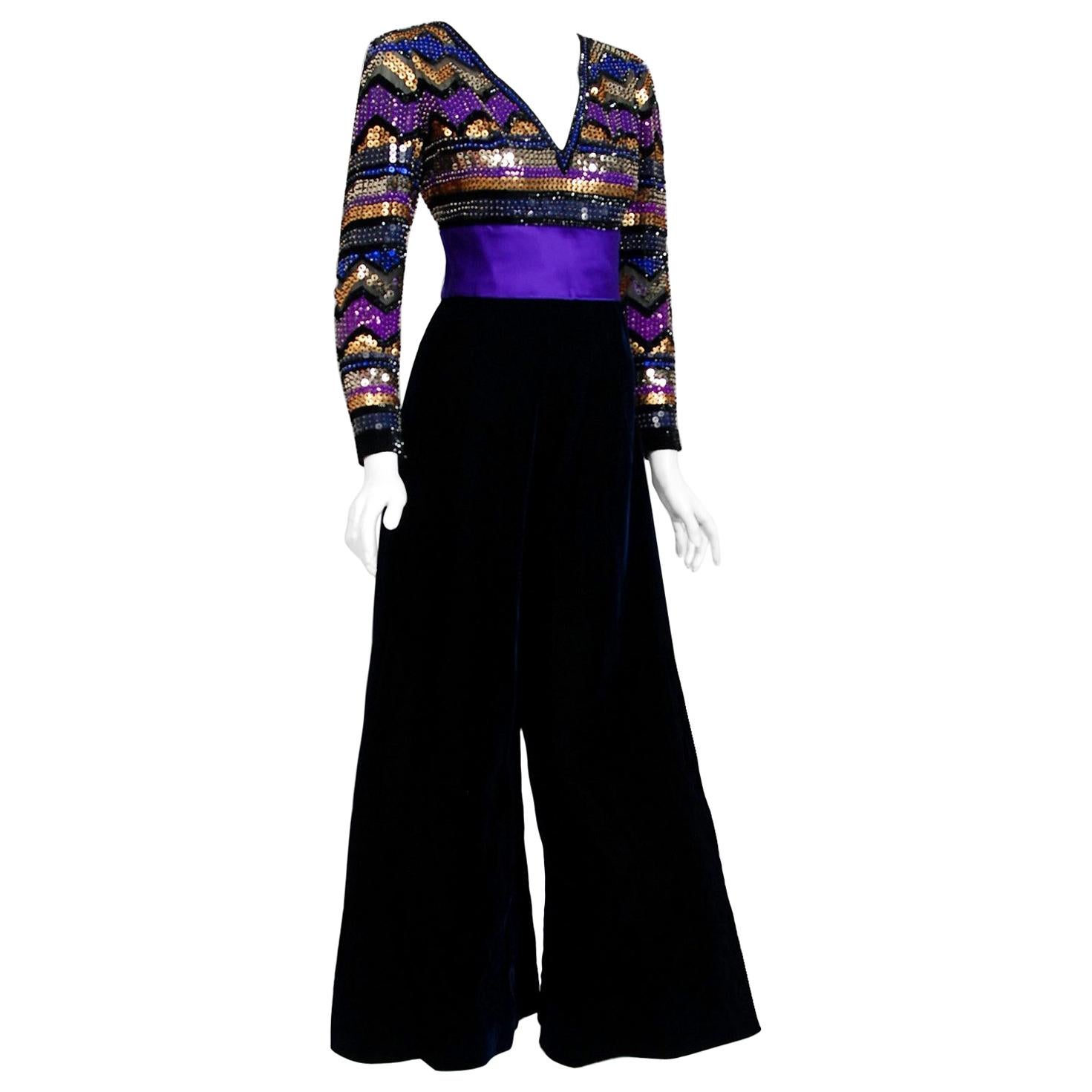 velvet jumpsuit with jacket