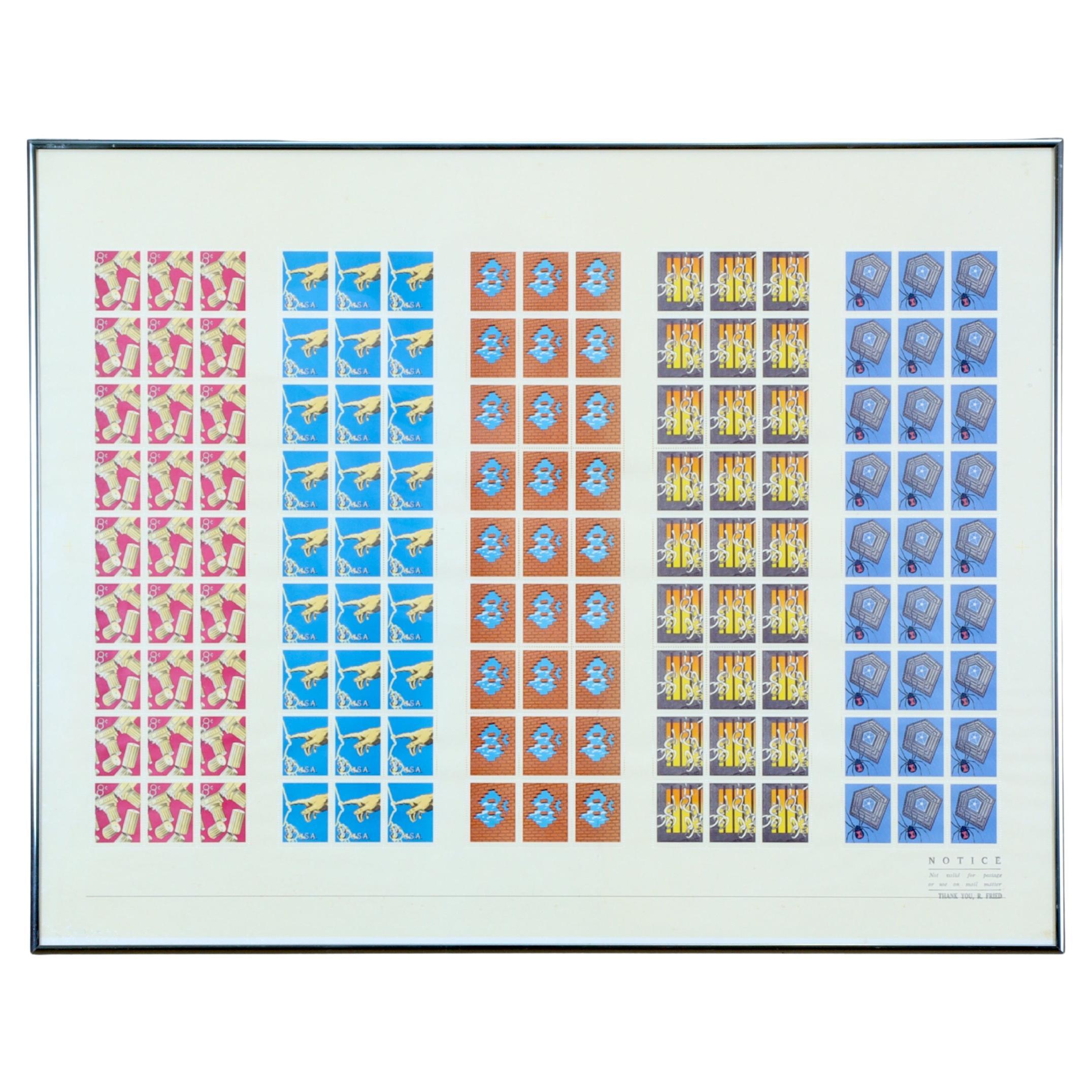 1971 Robert Fried "Non Negotiable Eights" Framed For Sale