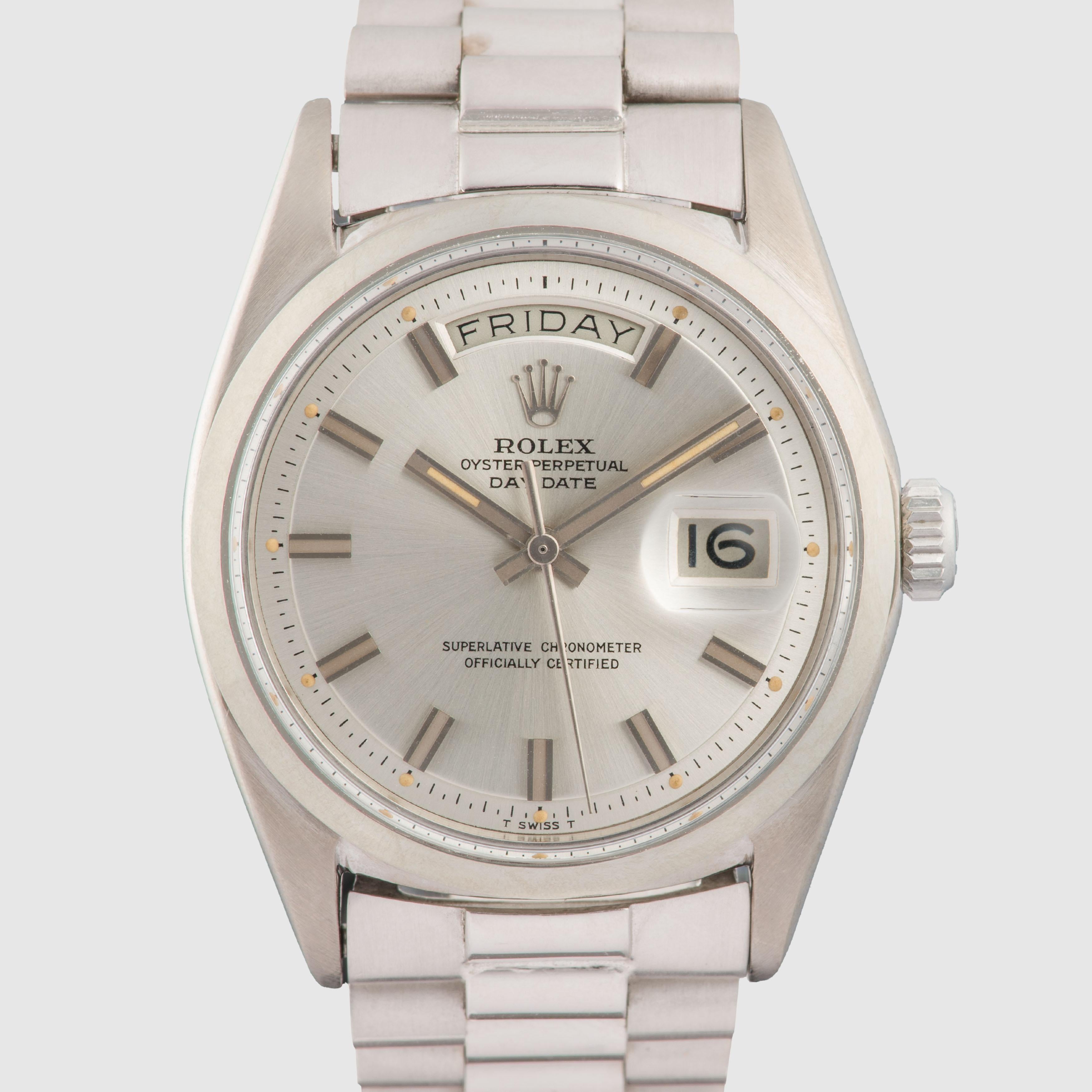 1971 Rolex Day Date Silver Quadrante Boy Ampio Ref. 1802 In condizioni ottime in vendita a Dubai, AE