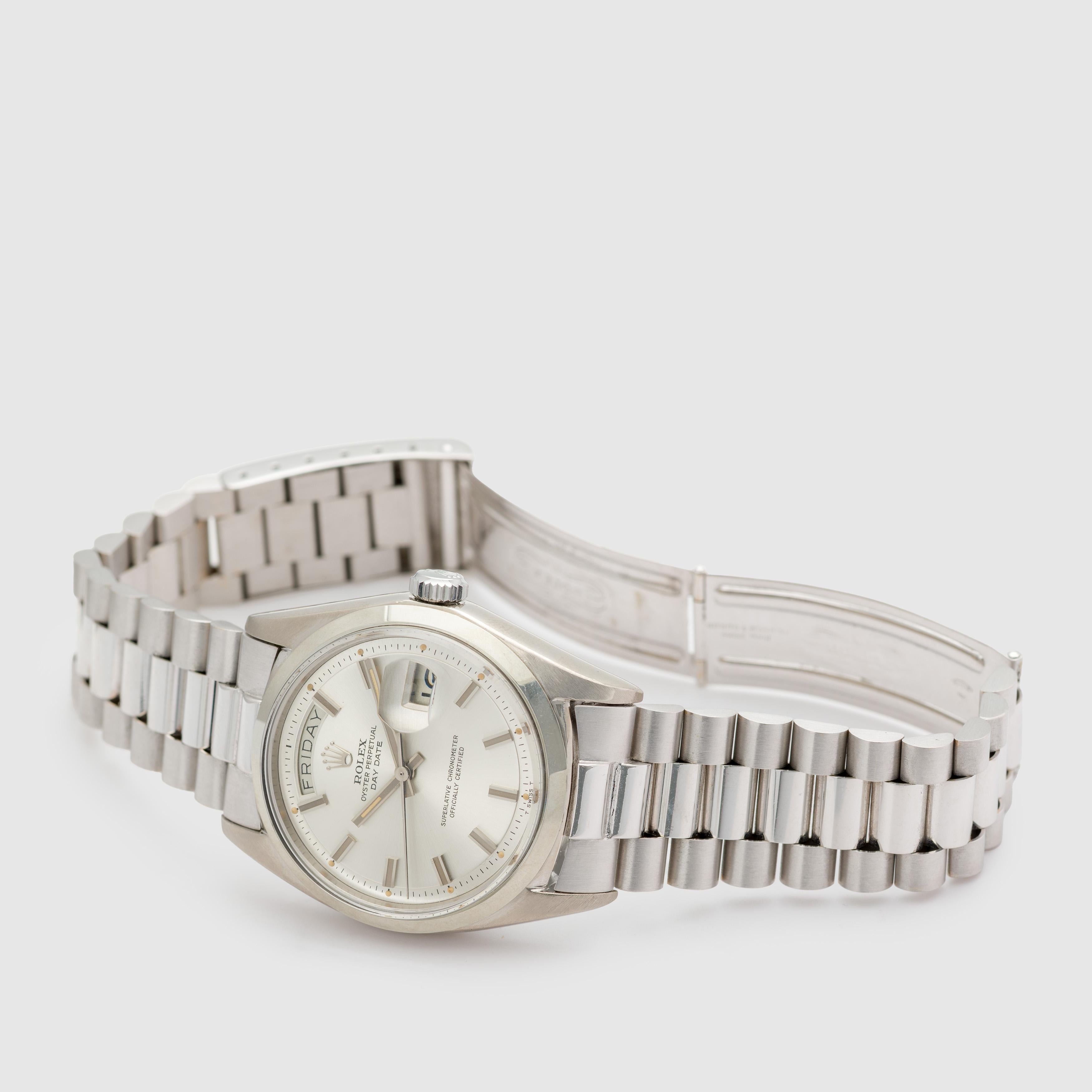 1971 Rolex Day Date Silver Quadrante Boy Ampio Ref. 1802 in vendita 3