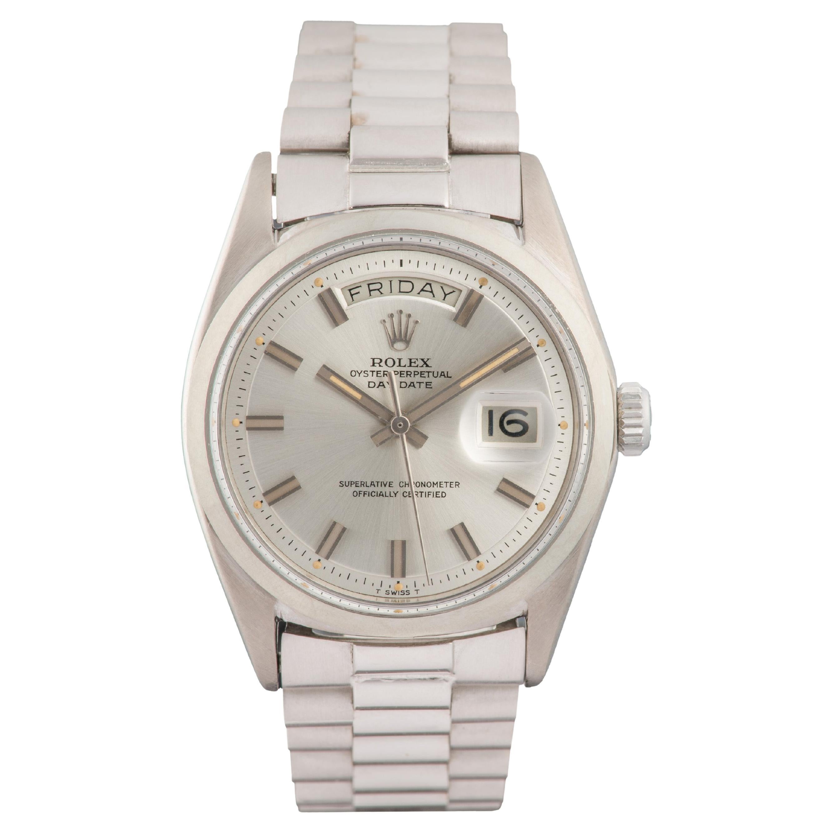 1971 Rolex Day Date Silver Quadrante Boy Ampio Ref. 1802 in vendita