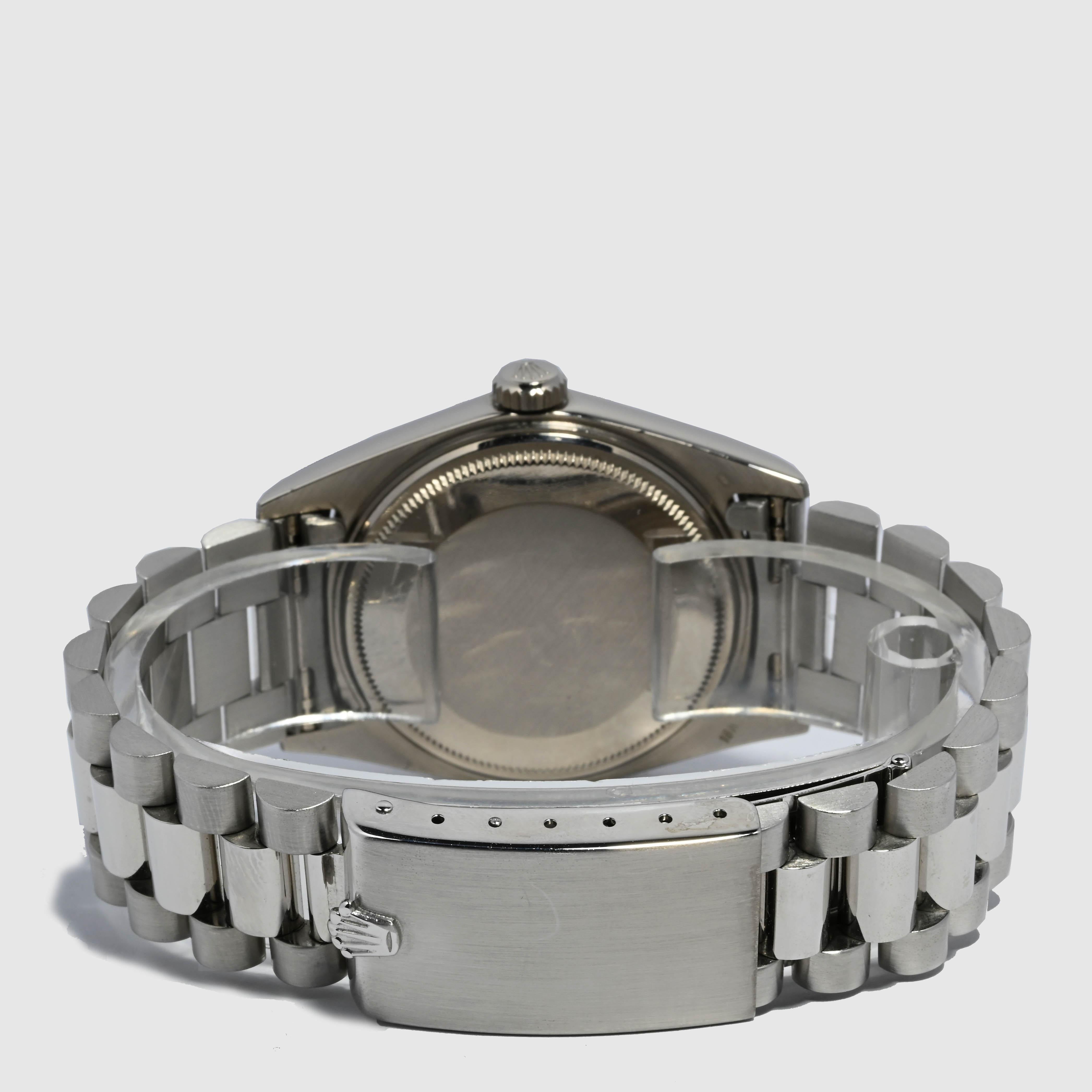 1971 Rolex Day Date WG Esfera Diamante Stella Verde Ref. 1803 en venta 2