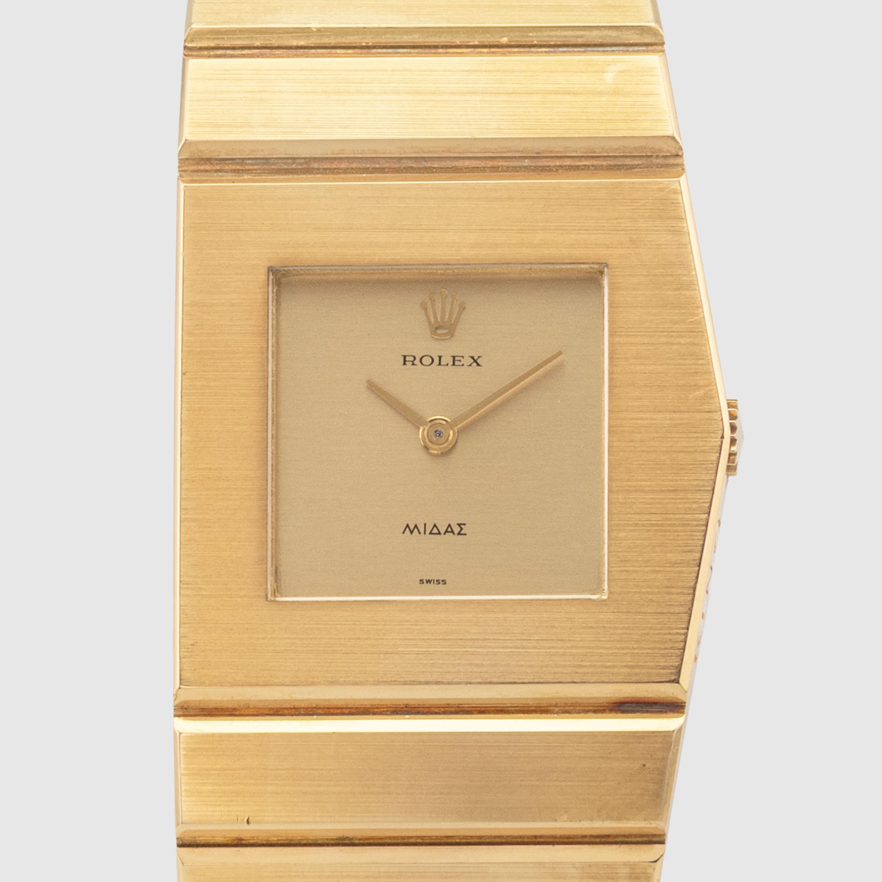 1971 Rolex King Midas 1ère Génération Or Jaune Ref. 9630 Excellent état - En vente à Dubai, AE