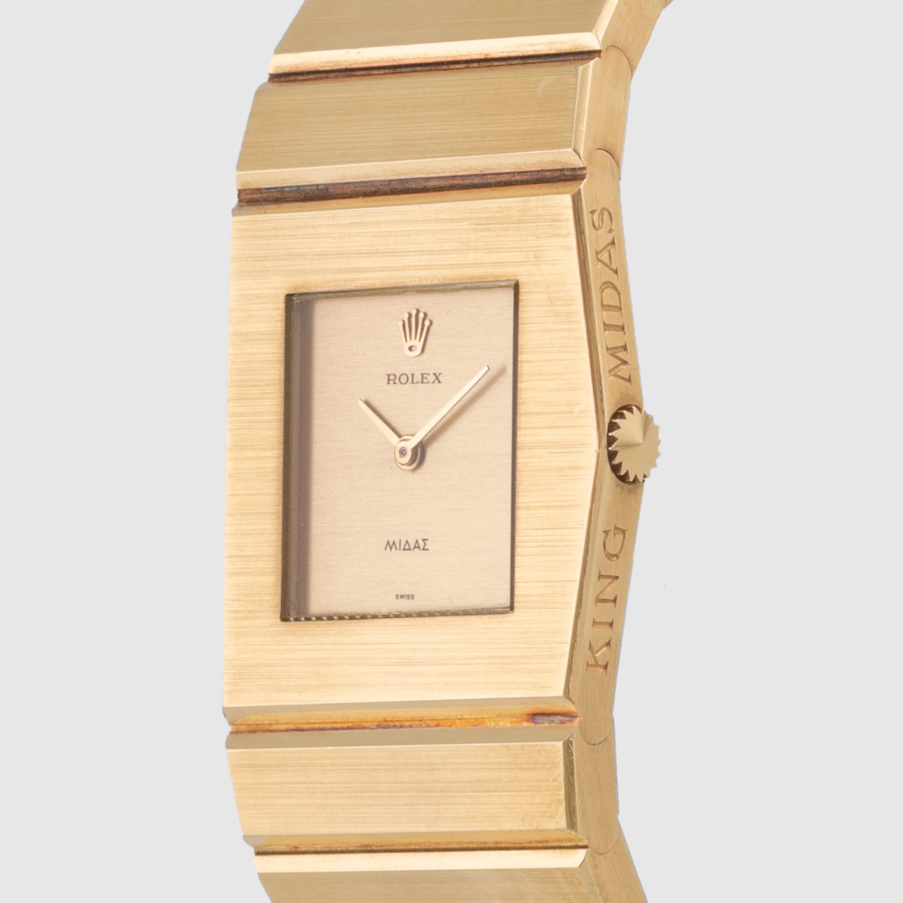 1971 Rolex King Midas 1ère Génération Or Jaune Ref. 9630 en vente 1