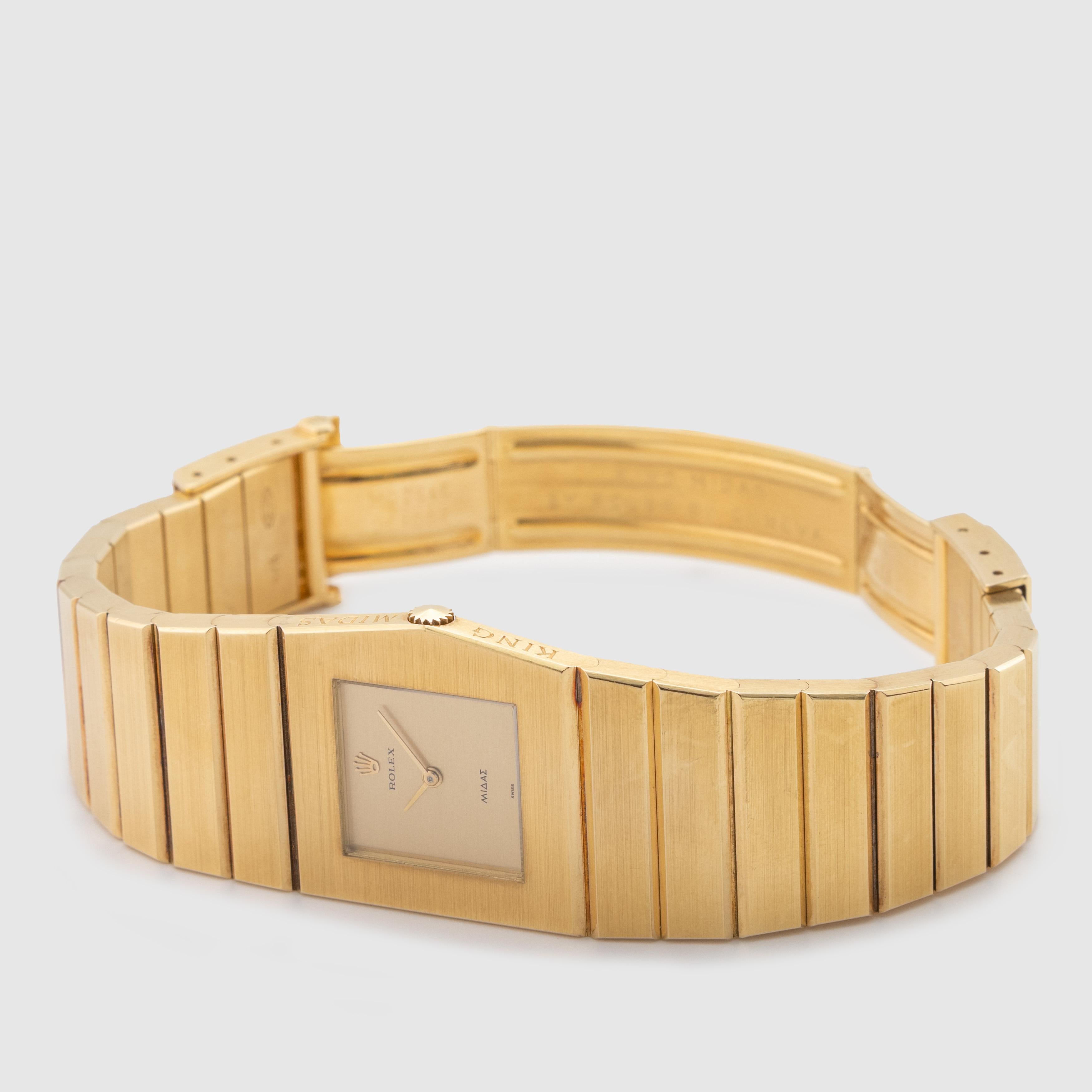 1971 Rolex King Midas 1ère Génération Or Jaune Ref. 9630 en vente 3