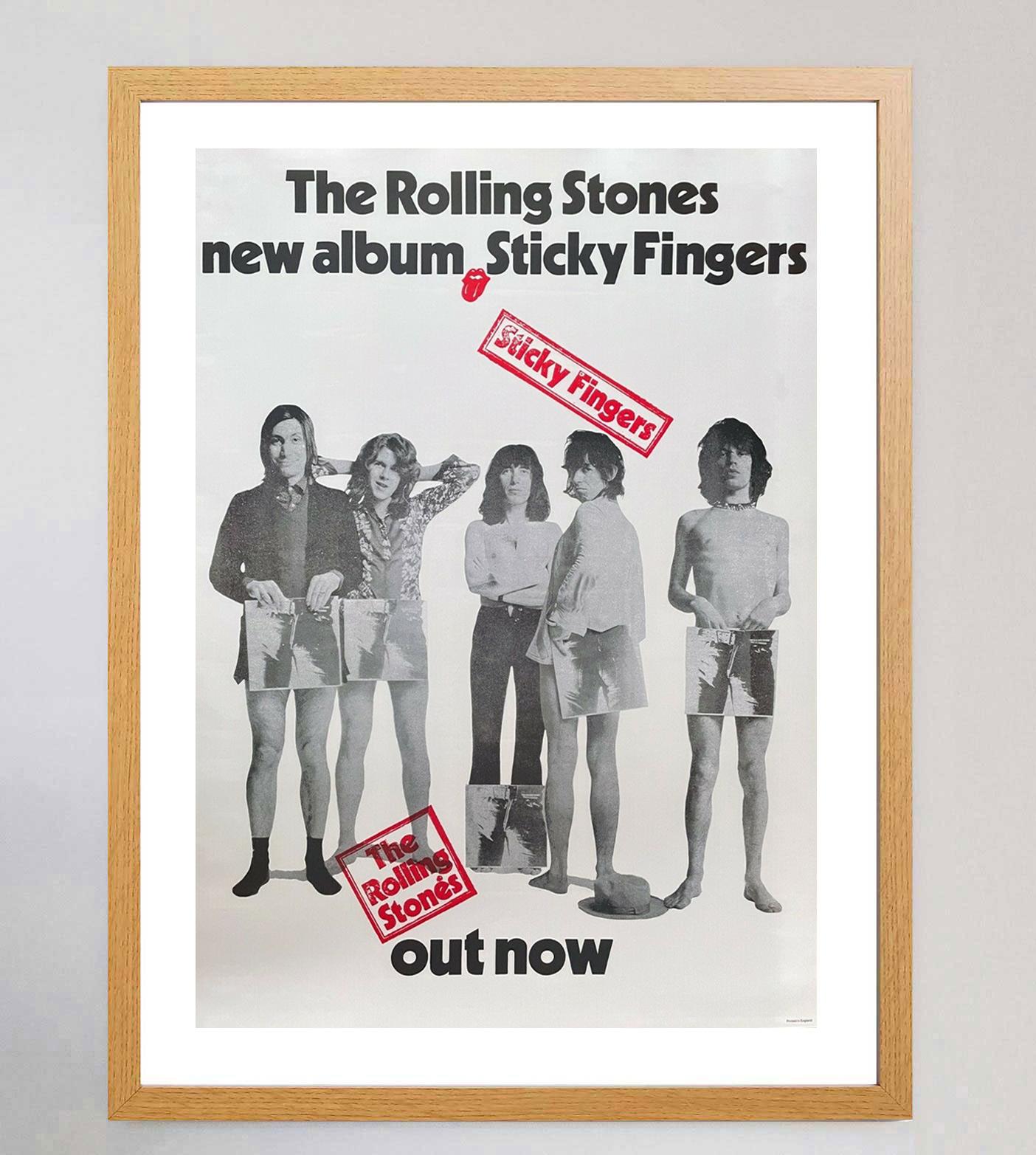 Britannique Les Rolling Stones - Affiche vintage d'origine, 1971 en vente