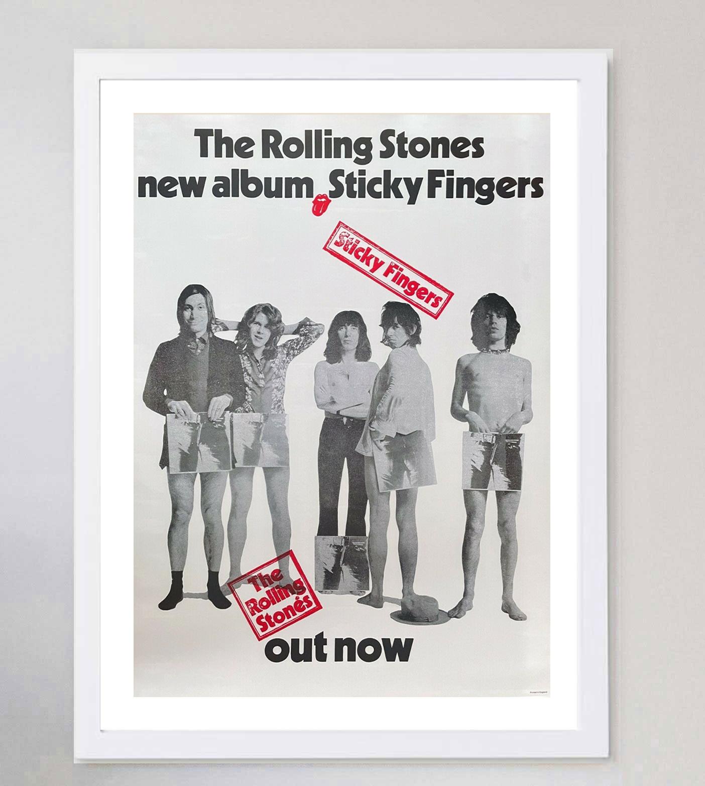 Les Rolling Stones - Affiche vintage d'origine, 1971 Bon état - En vente à Winchester, GB