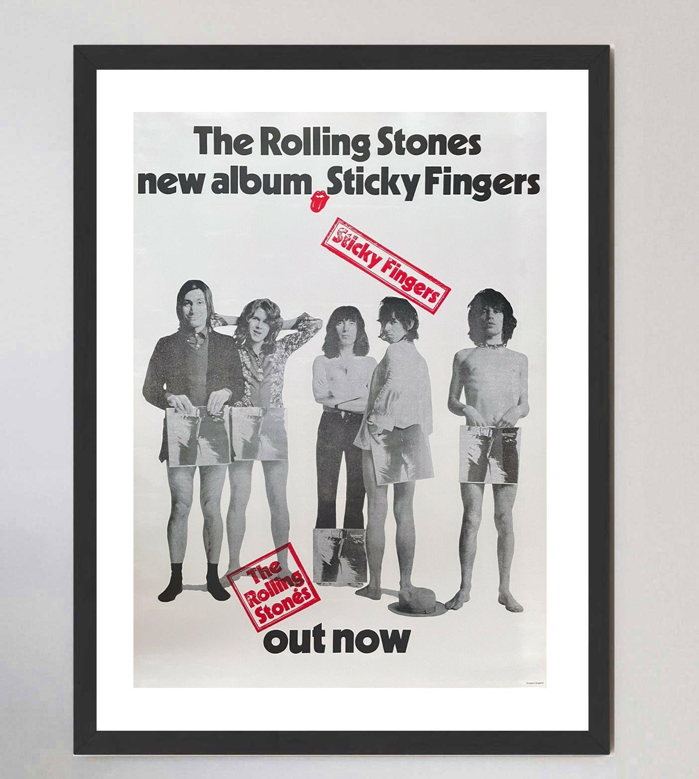 British 1971 Rolling Stones - Sticky Fingers Original Vintage Poster For Sale