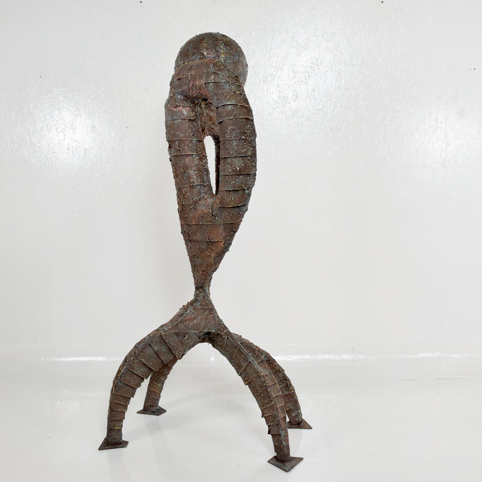1971 Rugged Brutalism Mammoth Abstract Sculpture in Bronze Style Paul Evans 3