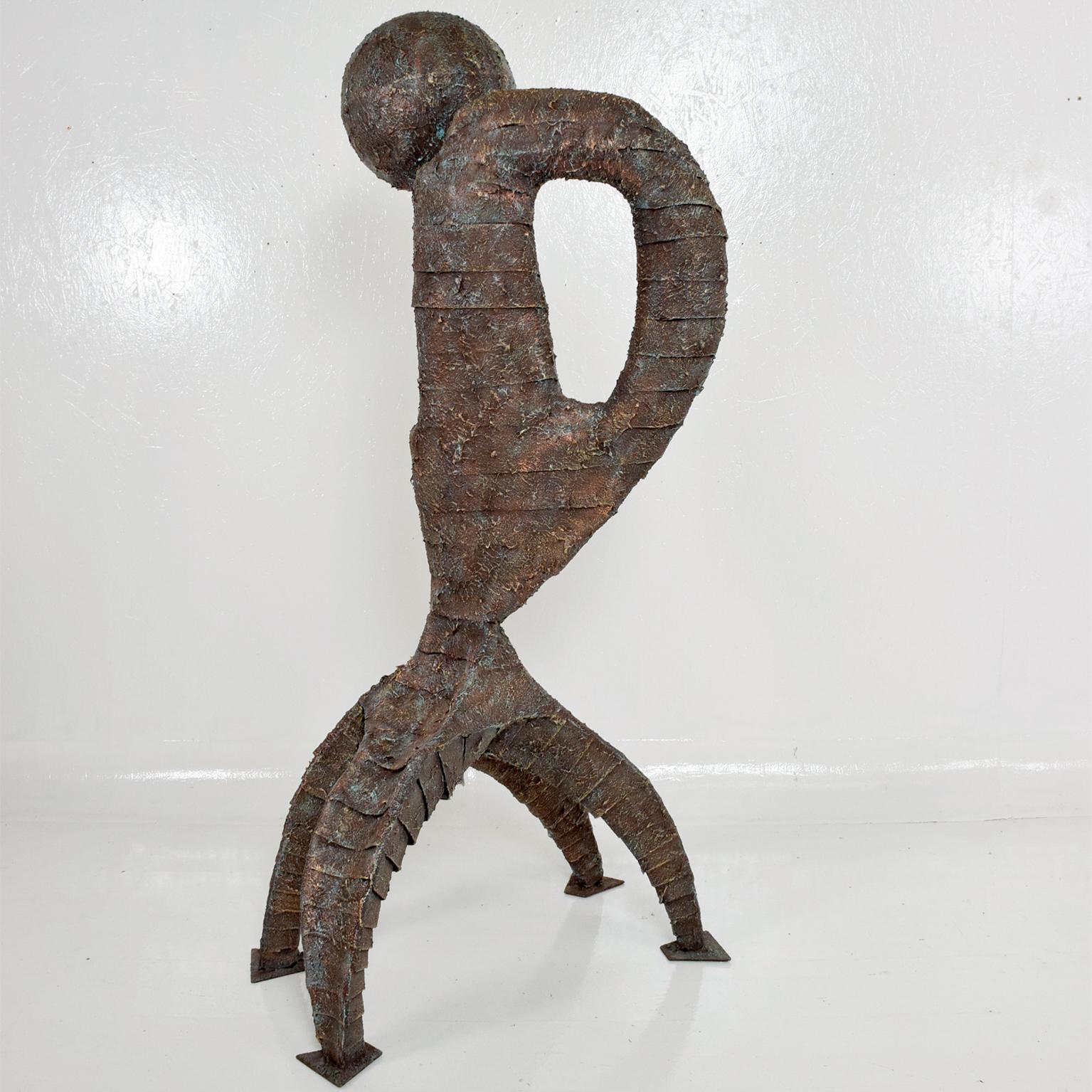 1971 Rugged Brutalism Mammoth Abstract Sculpture in Bronze Style Paul Evans 2