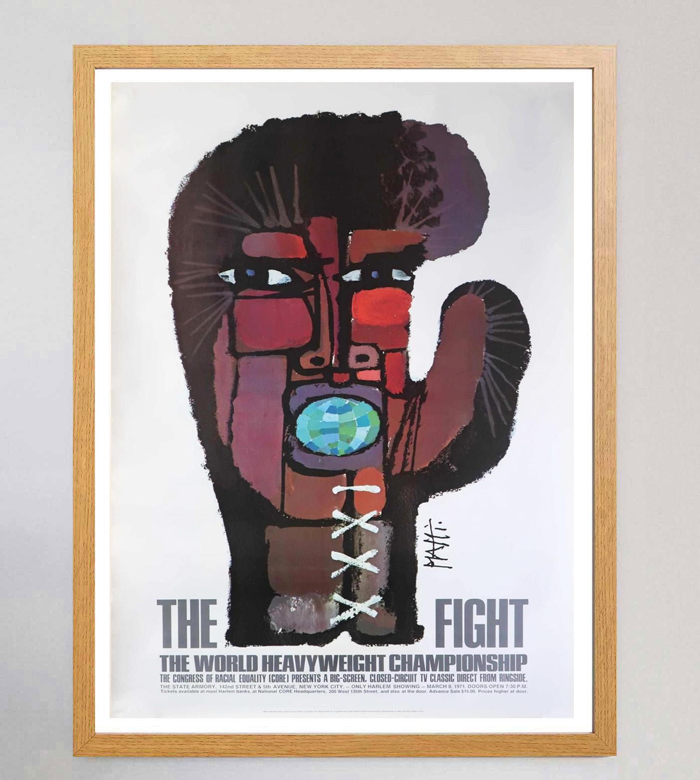 Américain Affiche vintage originale The Fight de Muhammad Ali contre Joe Frazier, 1971 en vente