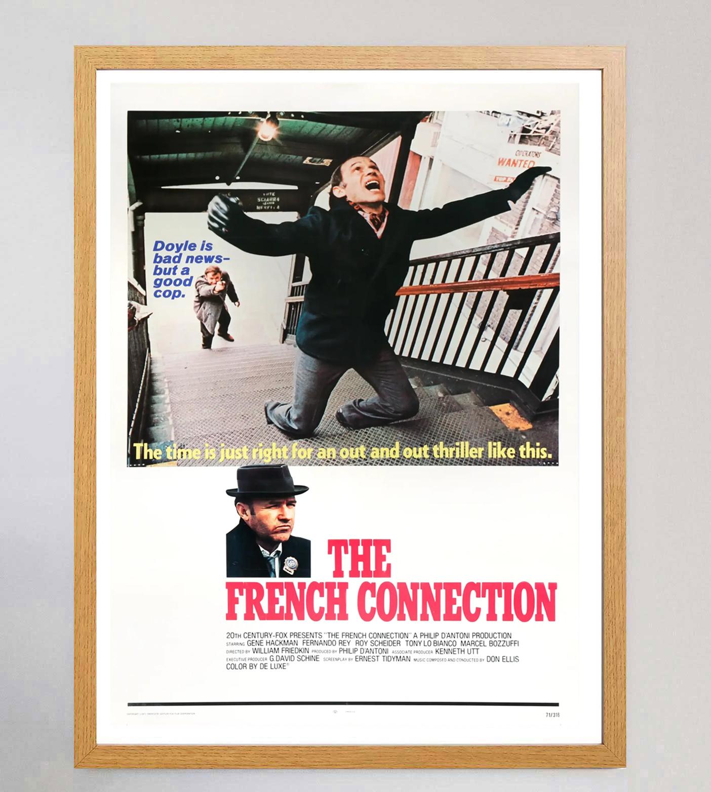American 1971 The French Connection Original Vintage Poster For Sale