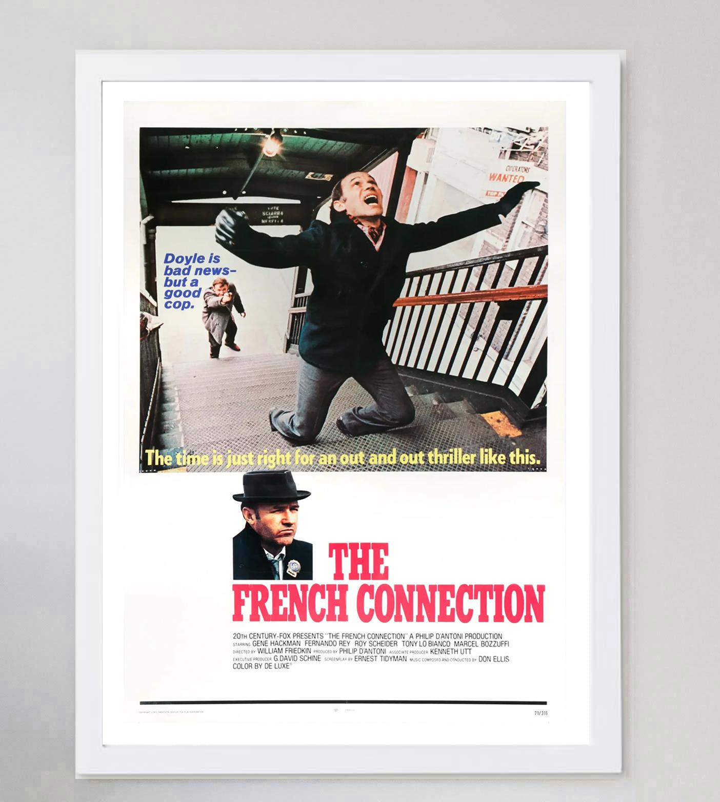 1971 The French Connection Original Vintage Poster In Good Condition For Sale In Winchester, GB