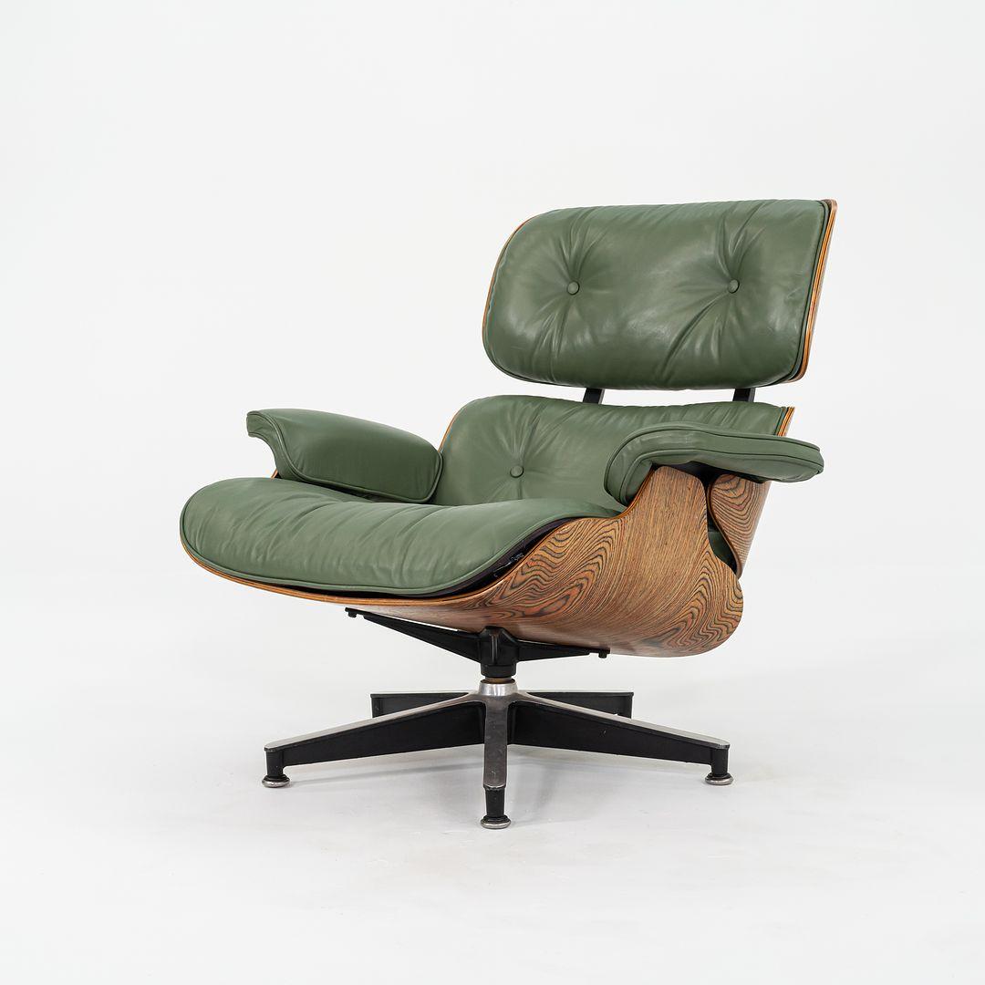 Modern 1971 Ultra Rare Eames Lounge Chair and Ottoman in Zebrawood, Model 670 and 671 For Sale