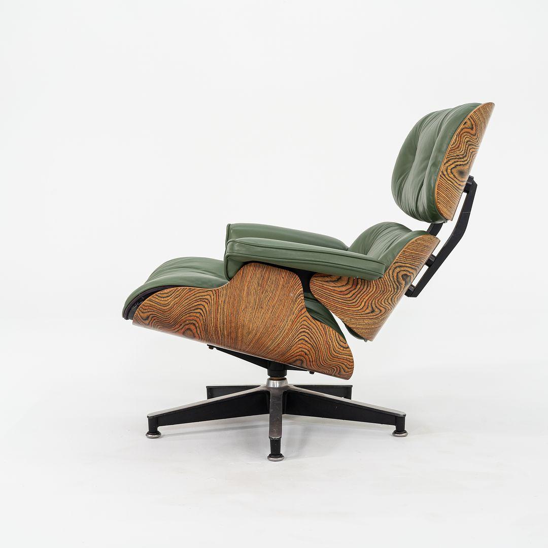 American 1971 Ultra Rare Eames Lounge Chair and Ottoman in Zebrawood, Model 670 and 671 For Sale