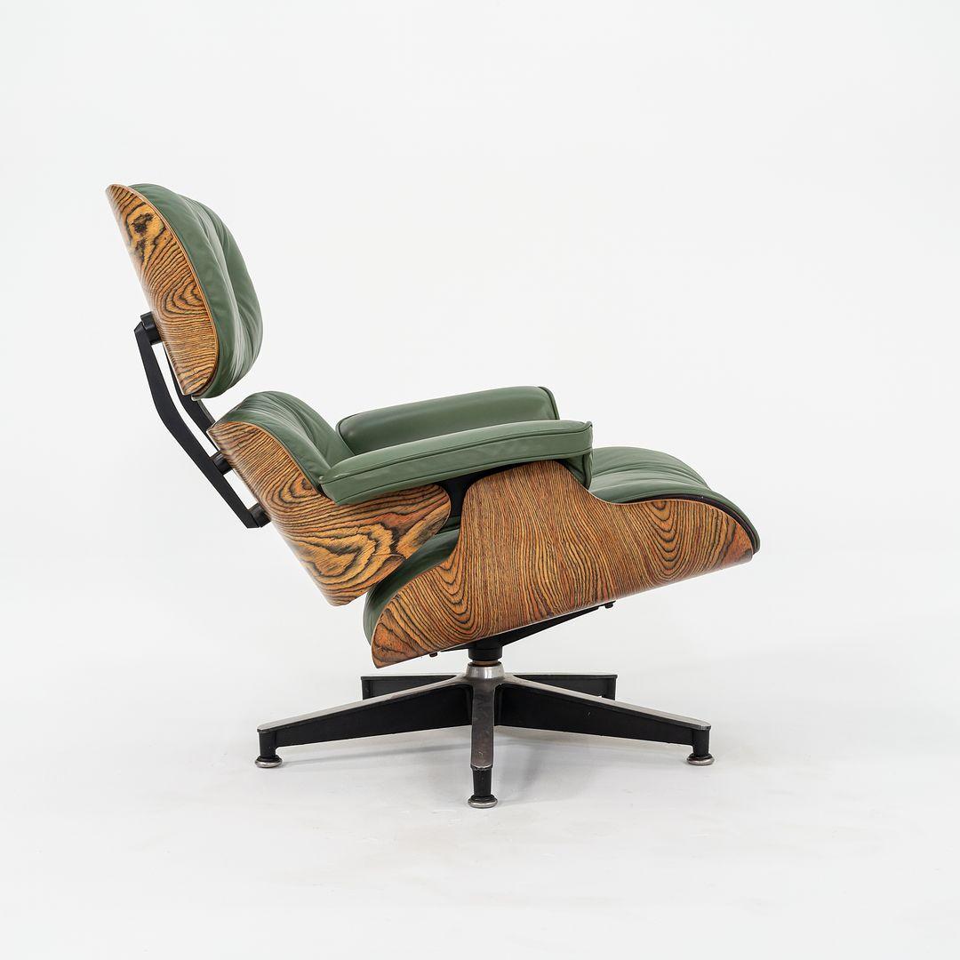 1971 Ultra Rare Eames Lounge Chair and Ottoman in Zebrawood, Model 670 and 671 In Good Condition For Sale In Philadelphia, PA