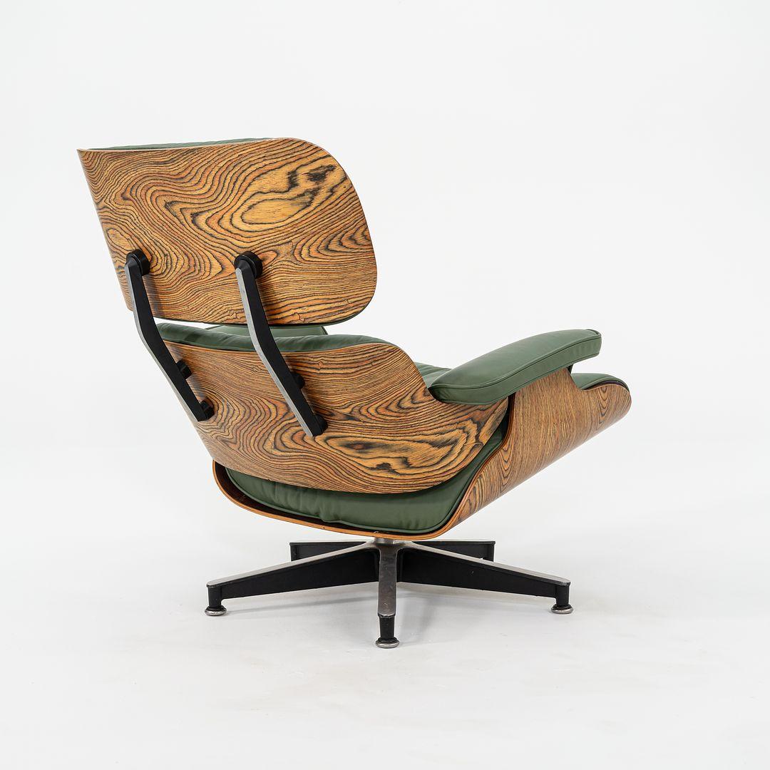 Late 20th Century 1971 Ultra Rare Eames Lounge Chair and Ottoman in Zebrawood, Model 670 and 671 For Sale