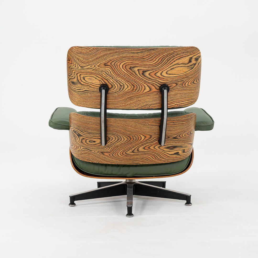 1971 Ultra Rare Eames Lounge Chair and Ottoman in Zebrawood, Model 670 and 671 For Sale 1