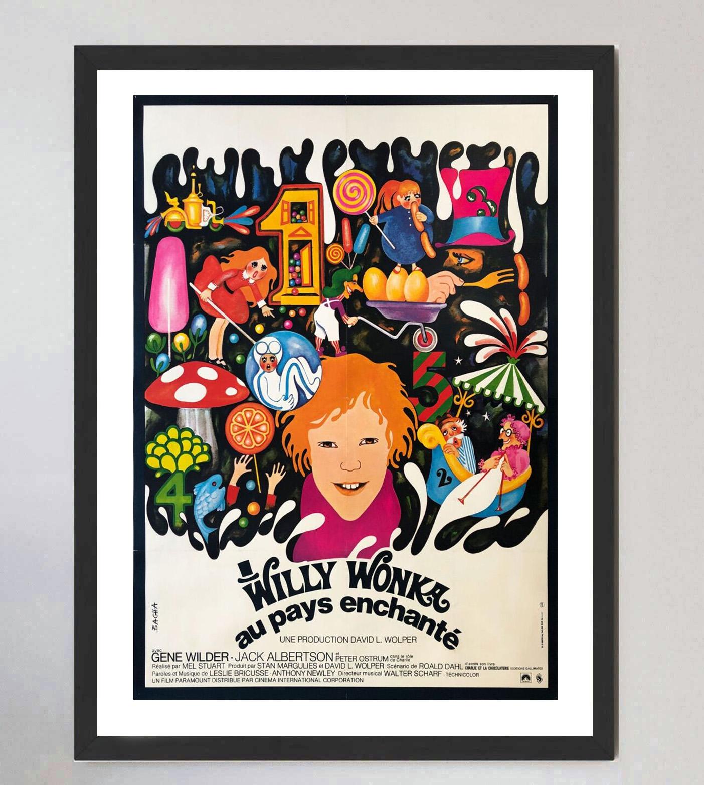 1971 Willy Wonka y la fábrica de chocolate (francés) Póster original de época en Bueno estado para la venta en Winchester, GB