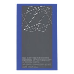 1972 10th New York Film Festival - Josef Albers Signed Original Vintage Poster