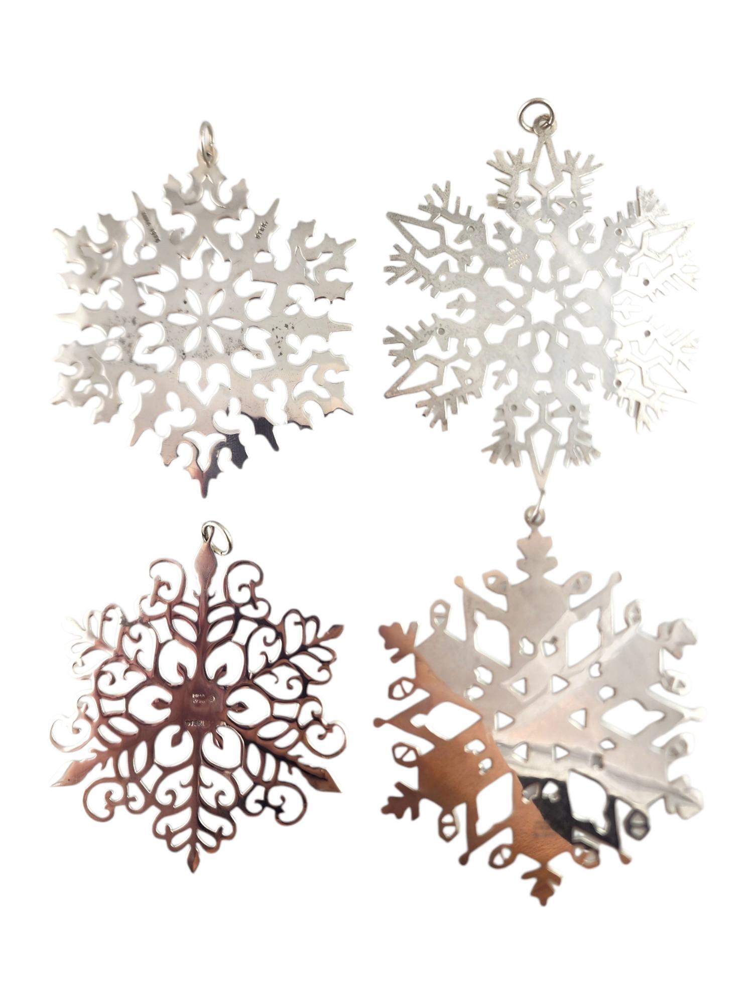 1972-1980 Lot of 9 MMA Sterling Silver Snowflake Ornaments #18723 6