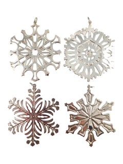 1972-1980 Lot of 9 MMA Sterling Silver Snowflake Ornaments #18723