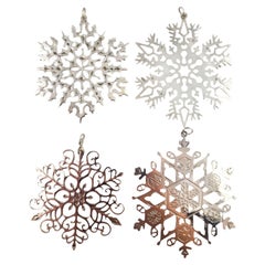 Vintage 1972-1980 Lot of 9 MMA Sterling Silver Snowflake Ornaments #18723