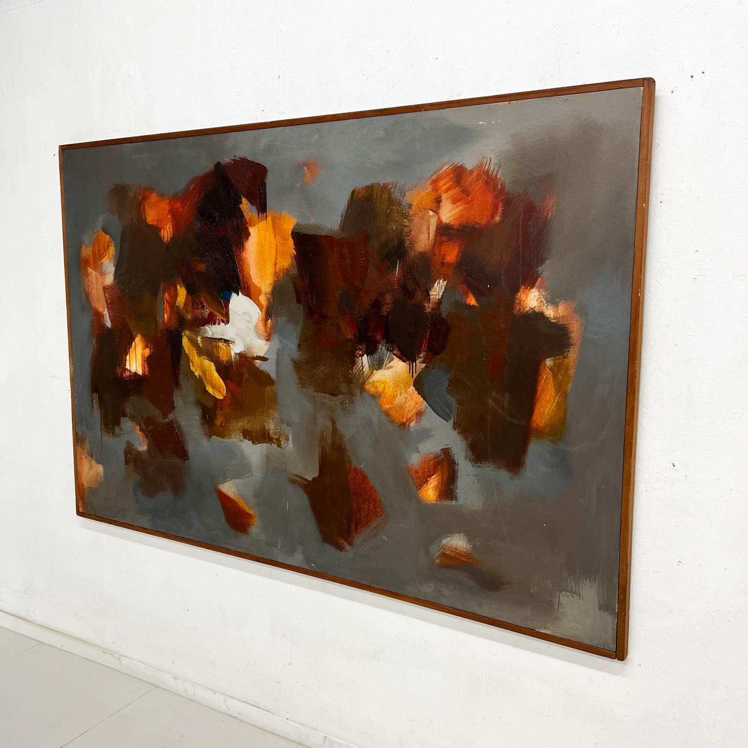 Fine XX secolo 1972 Monumentale opera d'arte B. T. Kim Olio astratto su tela in vendita
