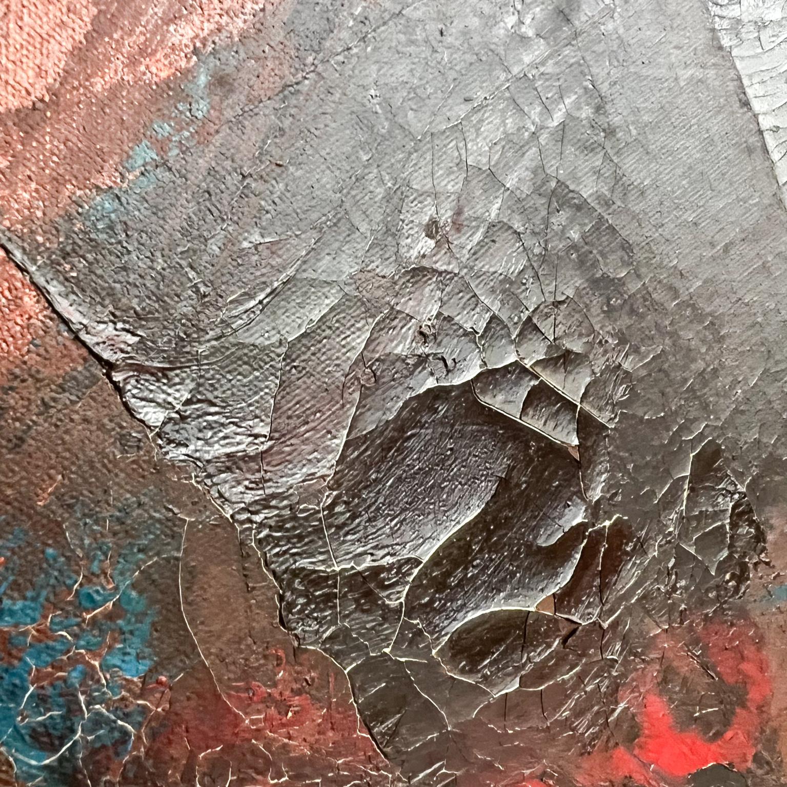 1972 Monumentale opera d'arte B. T. Kim Olio astratto su tela in vendita 3