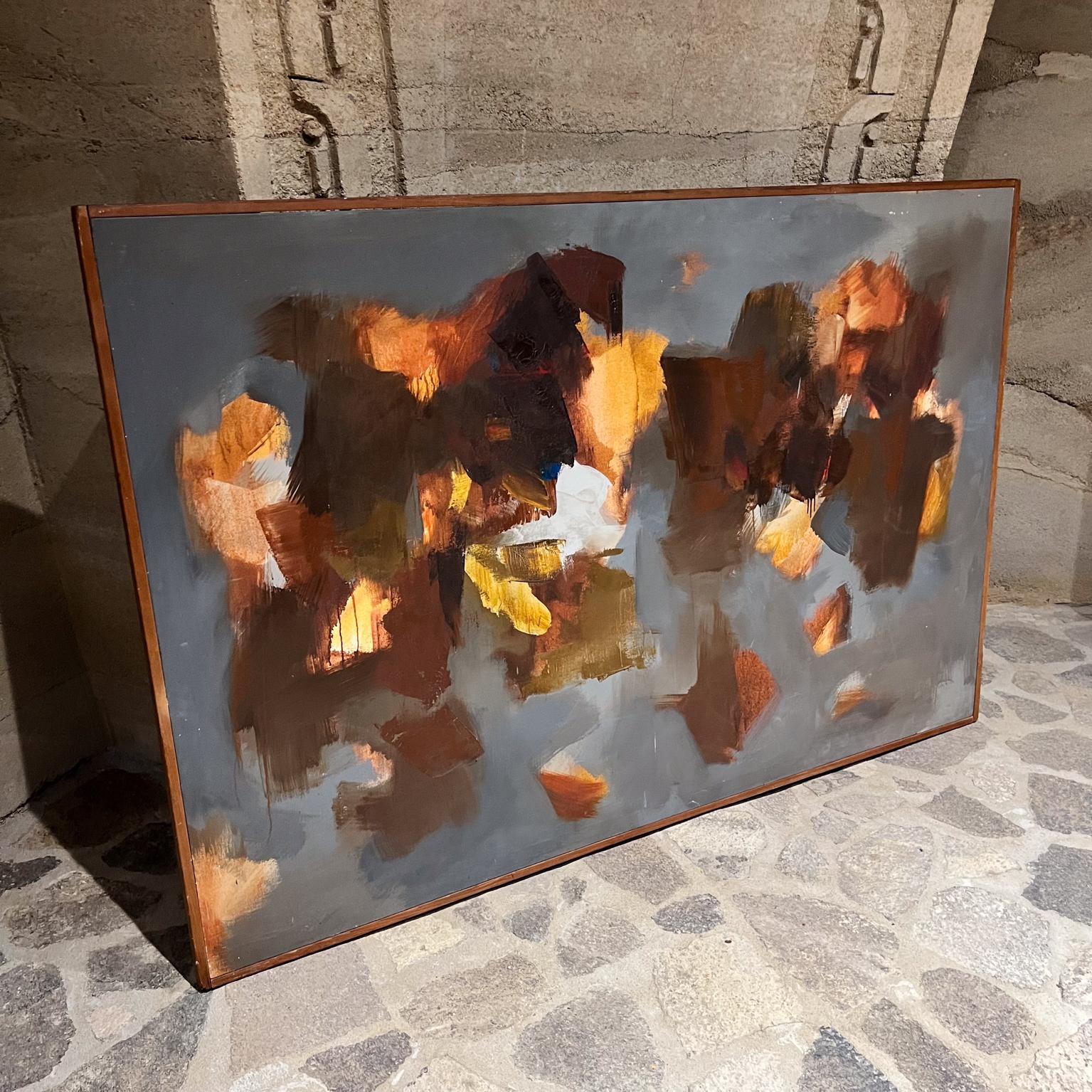 Mid-Century moderno 1972 Monumentale opera d'arte B. T. Kim Olio astratto su tela in vendita