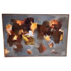 1972 Monumentale opera d'arte B. T. Kim Olio astratto su tela