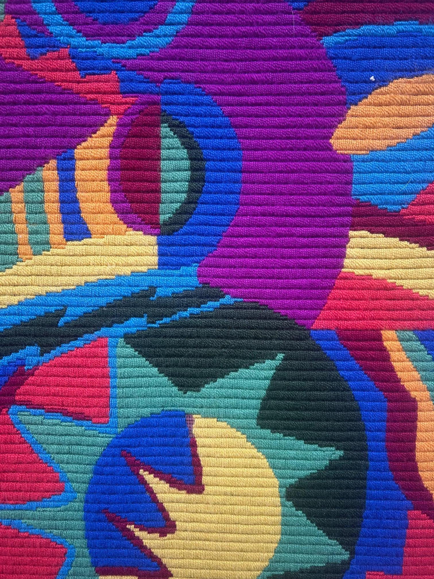 Spanish 1972 abstract tapestry by Mariano Hernandez For Sale