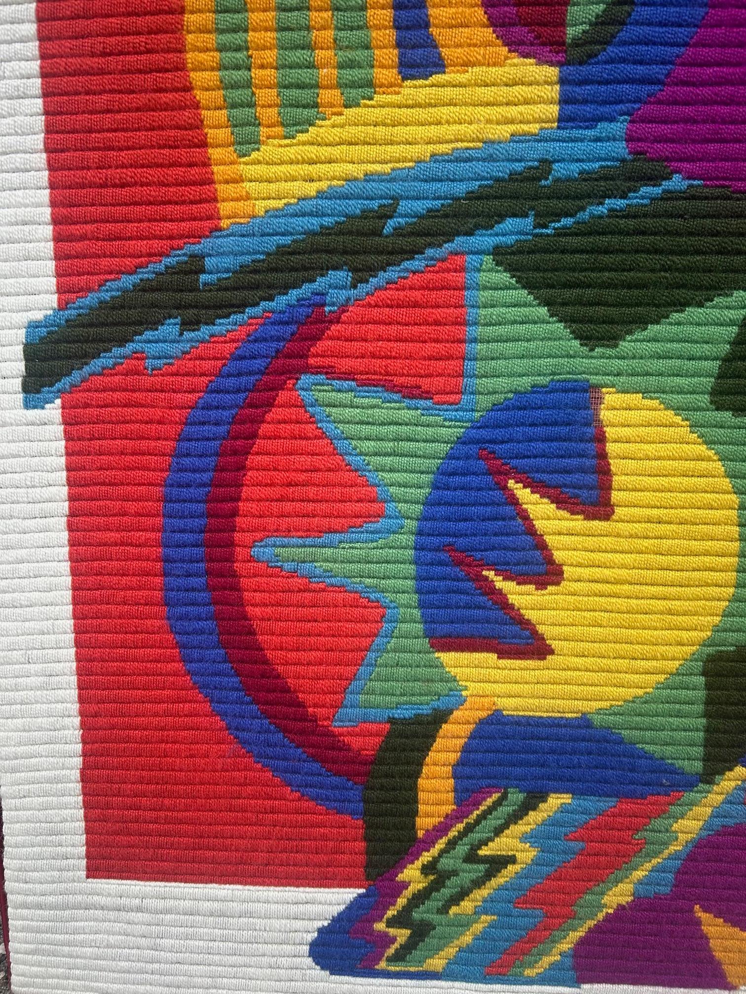 Late 20th Century 1972 abstract tapestry by Mariano Hernandez For Sale