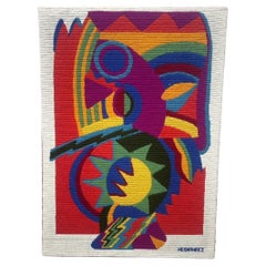 Tapisserie abstraite de Mariano Hernandez, 1972