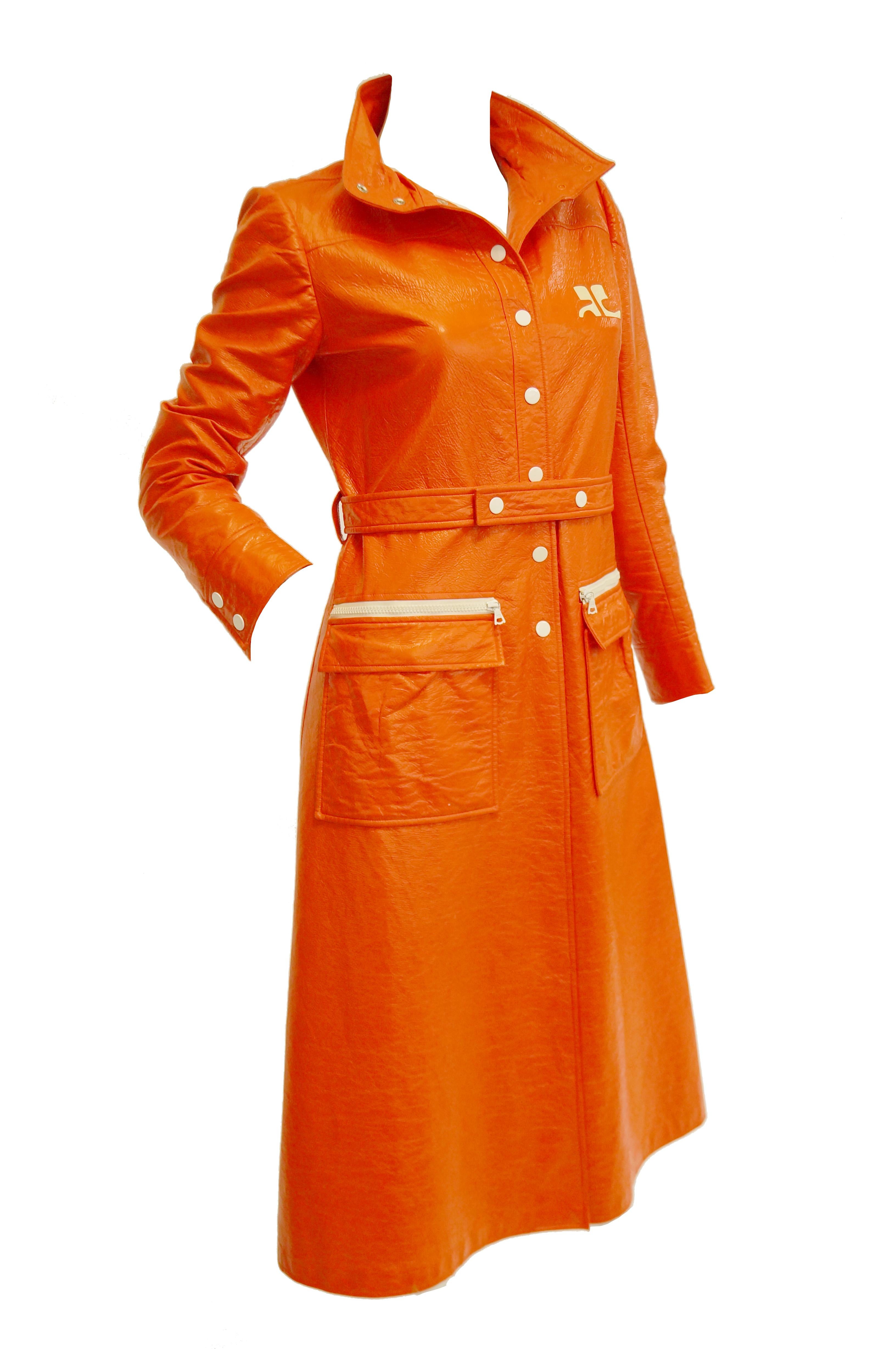 orange vinyl coat